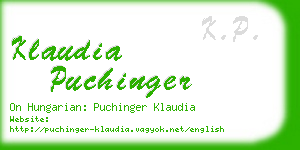 klaudia puchinger business card